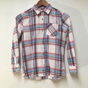 Levi's Boys 10/12 Shirt Multicolored Button Up Gauze Long Sleeve Cotton Western